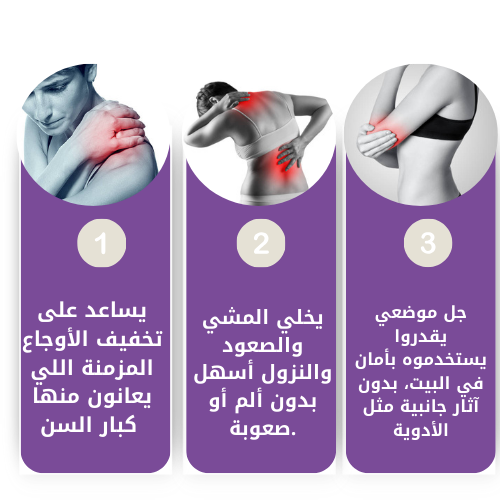 رفيقك اليومي للتخلص من آلام المفاصل والركب والكتفين